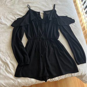 Topshop cold shoulder black romper
